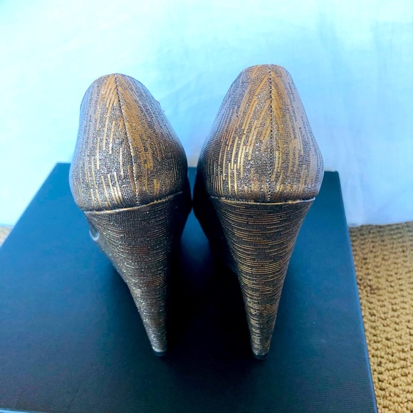 Steve Madden peptoe shoes wedges platforms heels - Picture 4 of 6